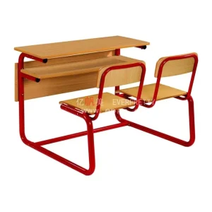 School Furniture 2 Persons Seat Primary School Classroom Children Wooden Student Desk and Chair for Study