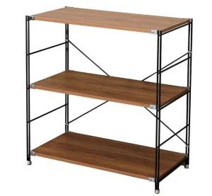 School Furniture 3 Tiers Wire Wooden Finish Metal Bookshelf Size Library Kids Book Shelf