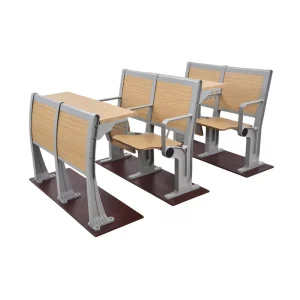 School Furniture Fixed University Meeting Wood Hall Chair and Desk for College Classroom Lecture Theater Auditorium