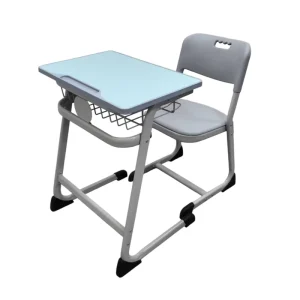 School Furniture Student Desk and Chair Manufacturer Single Metal Comfortable Classroom Table and Chair Set