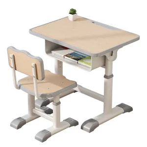 School Furniture Study Desk Anti Tip Student Study Desk and Chair Set School age Students Desk Study with Height Adjustable