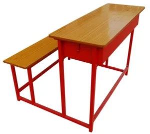 School Furniture Wooden Dual Double Desk with Chair Bench for Classroom