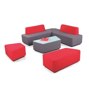 School Hospital Public Area Leisure Center Lounge Seating Fabric Bench Office Sofa