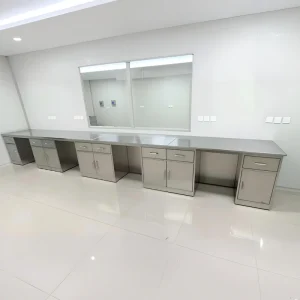 School Laboratory Equipment Laboratory Grade SS304 Stainless Steel Work Table