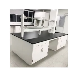 School Laboratory Furniture Lab Tables Floor Mounted Lab Work Bench