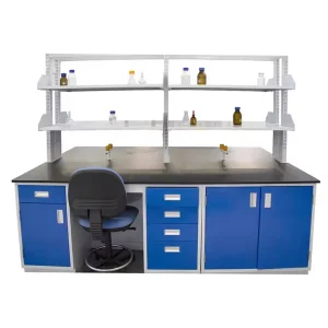 School Laboratory Furniture Set Chemistry Biology Physics Stations with Granite Top Lab Tables