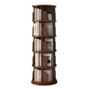 School Library Book Store 360 Rotating Bookshelf Good Bearing Quality Book Display Shelf
