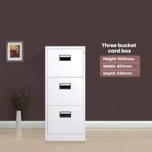 School Office Administrative 3 Drawer Vertical Filing Cabinet Steel Cupboard