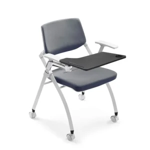 School Office Project Student Furniture Folding Training Chair With Writing Table