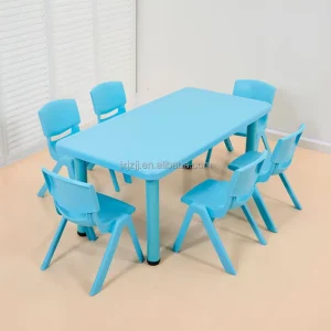 School Plastic Colorful Table and Chair Children Furniture Sets Kindergarten Nursery School Classroom Tables and Chairs
