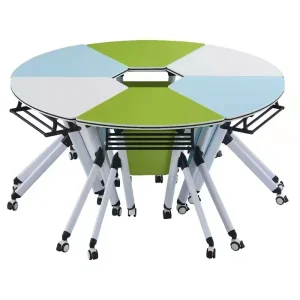 School Sets Foldable Multi Shaped Splicing Desk with Wheels
