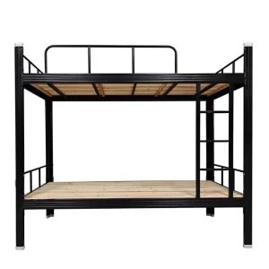 School Student Bedroom Dormitory Metal Steel Loft Double Bunk Bed With Study Table and Desk for Adults