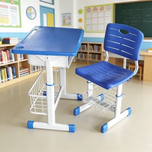 School Student Single Desk Customized School Student Desk and Chair for Junior Primary School