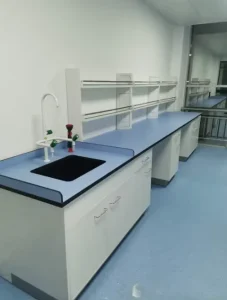 School Teaching Electronic Lab Table With Sink and Reagent Shelf Science Experiment Desk