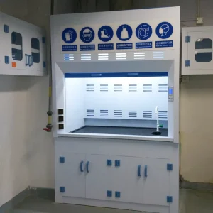 Science Chemistry Lab Furniture PP Fume Hoods Cabinets Floor Mounted Recirculating Safety Fume Cupboard for School Hospital Use