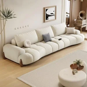 Sectional Sofa Set Modern Luxury Design Reclining Fabric Covered Wood Frame Comfortable Apartment Living Room Hotel Furniture