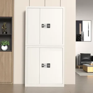 Security Cabinet 2 Piece Cabinet Steel Data Locker Guobao Electronic Locking Safe Confidential Government Document File Cabinet