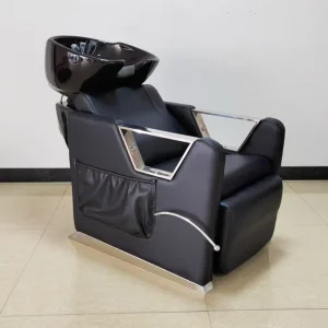 Shampoo Bed Head Spa Modern Light Luxury Semi Reclining Shampoo Bed for Hair Salon Barber Shop Durable Metal Construction