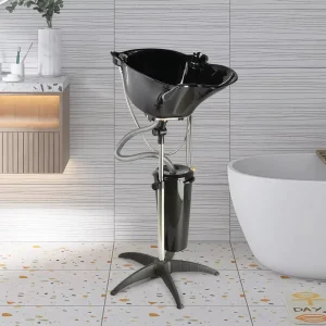 Shampoo Bowl Portable Salon Sink With Adjustable Height and Drain Plastic Portable Sinks Hair Salon Basin