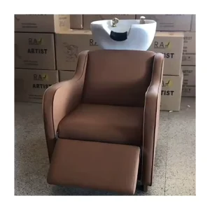 Shampoo Chair Backwash Sink Adjustable Footrest Salon Spa Barber Chair Hair Washing Chair