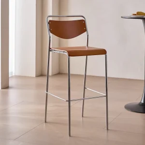 Shanmu Industrial-style Metal Bar Stool Pedal Configuration Light-luxury High-end Feel Minimalist Design Commercial Use