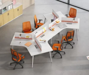 Shared Office Desk Modern Open Staff Cubicle Workstations