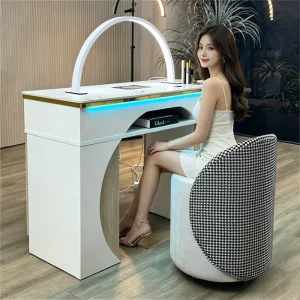 ShiLu Modern Luxury Electric Adjustable Vibration Pedicure Nail Table Massage Function Commercial Spa Beauty Salon Bedroom Wood
