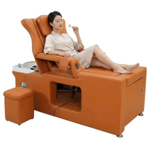 ShiLu Professional Modern Eco Friendly Leather Commercial Salon Shampoo Chair Ceramic Basin Stainless Steel Bathroom Workshop