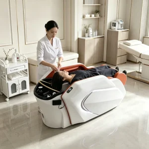 Shilu Factory Multifunctional Modern Shampoo Bed Reclining Hair Washing Chair Salon Backwash Station for Beauty Spa Barber Shop