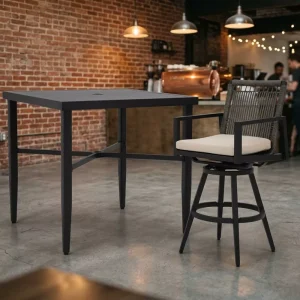 Ship Immediately Bar Table and Chair Set High Aluminum Bar Table