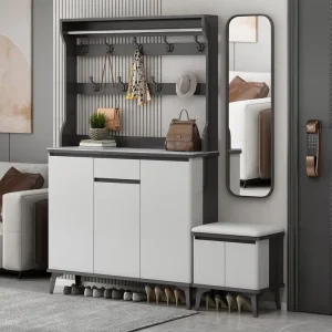 Shoe Cabinet Home Door Entrance Cabinet Body Indoor Wall Coat Rack Simple Modern