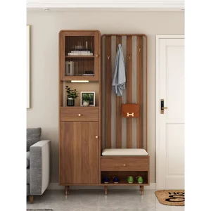 Shoe Cabinet Household Door with Shoe changing Stool Body Entrance Foyer Living Room Screen Hangers Sofa Partition