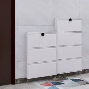 Shoe Rack Living Room Furniture Metal Storage Shoe Steel Cabinet Anti-theft Lock Outdoor Modern Simple Minimalistic Hotel Entry