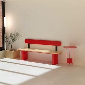 Shopping Mall Milk Tea and Coffee Shop Solid Wood Iron Creative Multi-Purpose Bench Seat Stool Chair with Integrated Simple Table