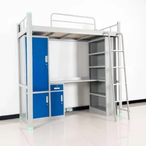 ShunBiao OEM ODM Modern Metal Customizable Loft Bunk Bed for Hotel Hostel School Dormitory Bedroom Apartment Hospital