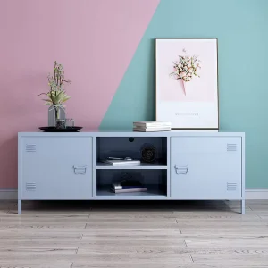 Sideboard Living Room Bedroom TV Stand Cabinet Bookshelf Storage Nordic Modern Metal Furniture Hotel Use 0.5-1.2mm Thickness