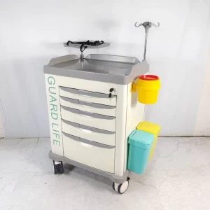 Silent Caster Hospital Ward Cart Emergency Rescue Cart IV Pole Factory Direct Supply