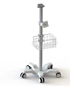 Silent Wheels Rolling Stand for Patient Monitor Medical Tablet Computer Trolleys Cart for Hospital