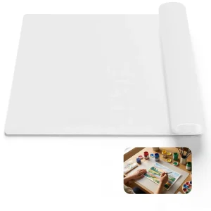 Silicone Crafting Mat 32x24x1.2mm Large Non Stick Heat Resistant Desk Protector Resin Jewelry Acrylic Clay Work Translucent