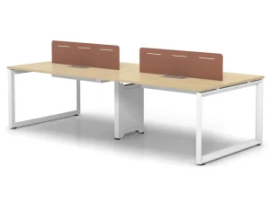 Simple 4 Person Office Desk Commercial Conference Meeting Table Modern Staff Workstation Desk Discussion Metal Table Frames