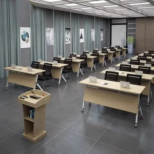 Simple Bamboo Folding Table Chair Set Movable Splicing Conference Reception Negotiation Training Rectangular Commercial Office