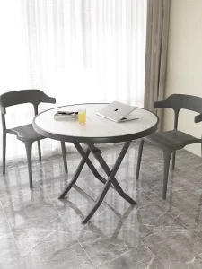 Simple Casual Folding Coffee and Dining Table Portable Indoor Furniture for Home Restaurant and Bistro