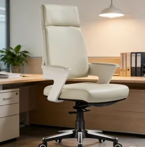 Simple Design Executive Office Chair with Rotation Function and Ergonomic Polyurethane Leather Upholstery for Manage