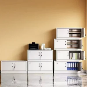 Simple Design Stackable Metal Storage Cabinets Sturdy Steel Office Cabinets Equipped with Safety Locks