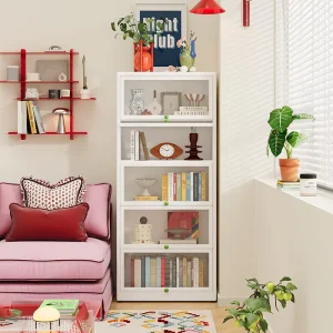 Simple Design Steel Flip Door Bookshelf for Living Room