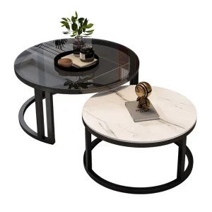Simple Foldable Glass Coffee Table for Living Rooms Small Apartments Rental Houses Light Luxury High End Feel