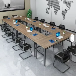 Simple Foldable Training Table, School Learning Table, Rectangular Desk, Conference Room Folding Table