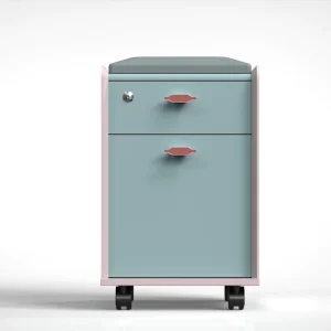 Simple High Quality Office Small Locker Pulley Movable Drawer Portable Office Filing Cabinet