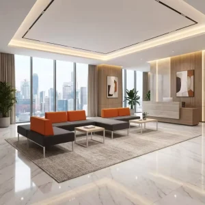 Simple Hotel Bedroom Furniture Hotel Lobby Apartment Living Room Fabric Sofa