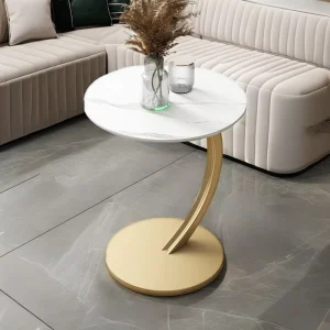 Simple Mini Round Side Table for Living Room and Dining for Small Home and Apartment